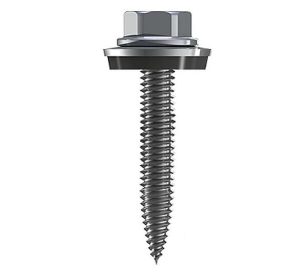 Thin sheet metal screw with seal, 4.5x25mm, 100pcs.