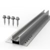 Trapezoidal sheet metal rail 380mm set incl thin sheet metal screws
