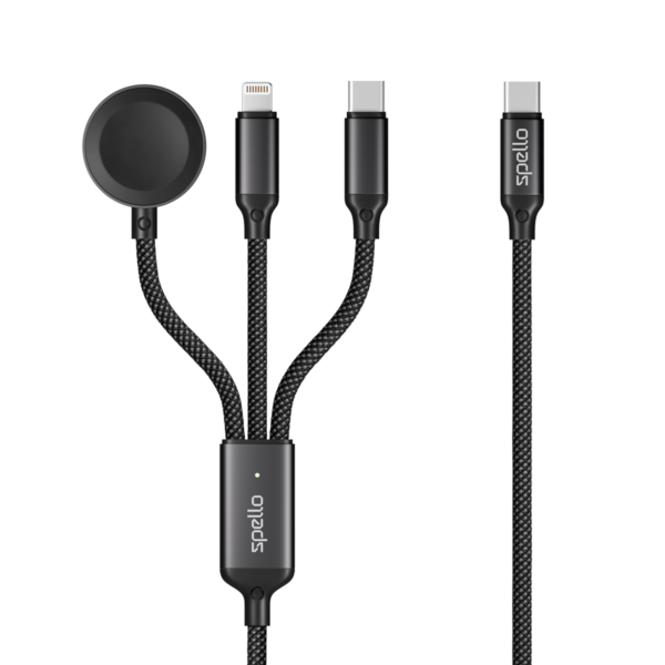 Spello 3in1 Cable USB-C, Lightning, Apple Watch