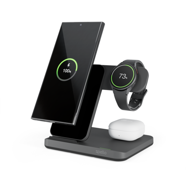 Spello 3in1 Wireless Charging Stand - black