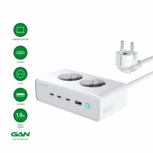 4smarts Desk Charger GaN 65W mit AC-Steckdosen, weiß