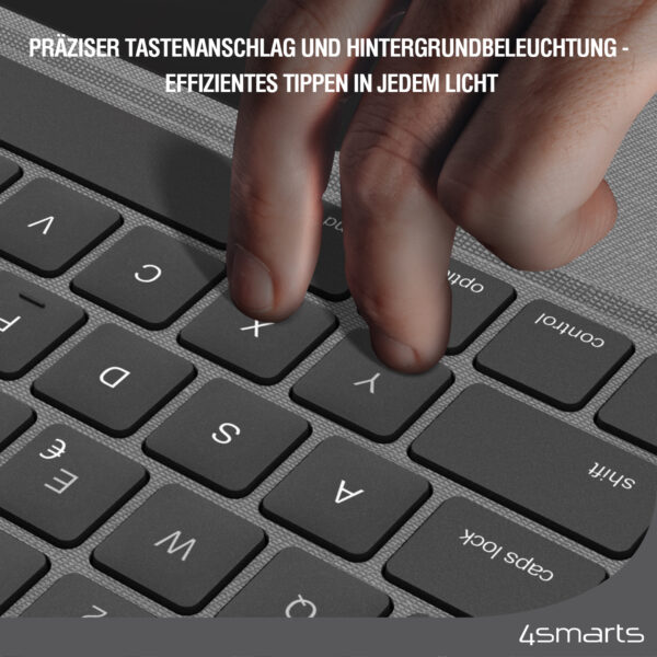 4smarts Tastatur Case 2in1 Solid Smart Connect für Apple iPad (10. Gen.) graphit