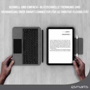 4smarts Tastatur Case 2in1 Solid Smart Connect für Apple iPad (10. Gen.) graphit