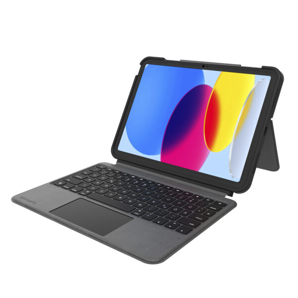 4smarts Tastatur Case 2in1 Solid Smart Connect für Apple iPad (10. Gen.) graphit