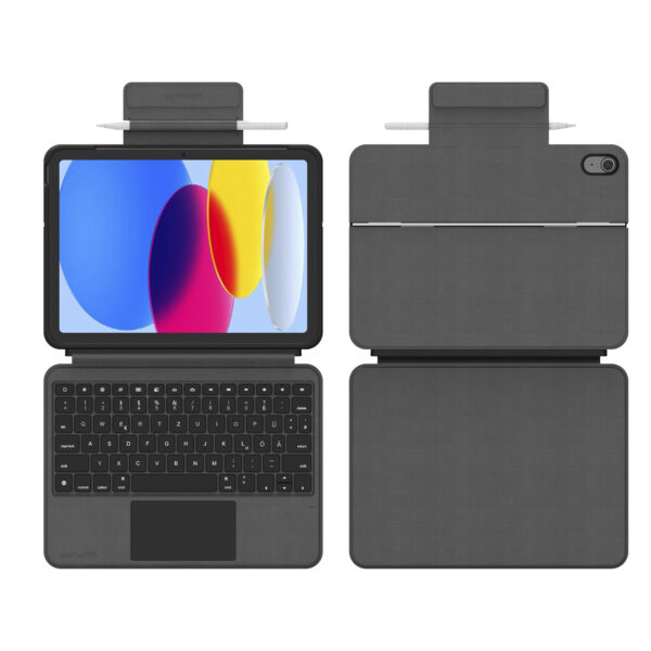 4smarts Tastatur Case 2in1 Solid Smart Connect für Apple iPad (10. Gen.) graphit