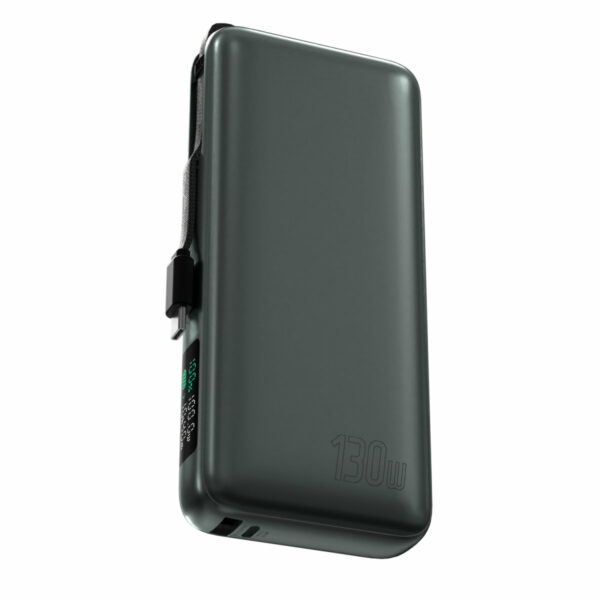 4smarts Powerbank Enterprise mit integriertem USB-C Kabel 20000mAh 130W spacegrau