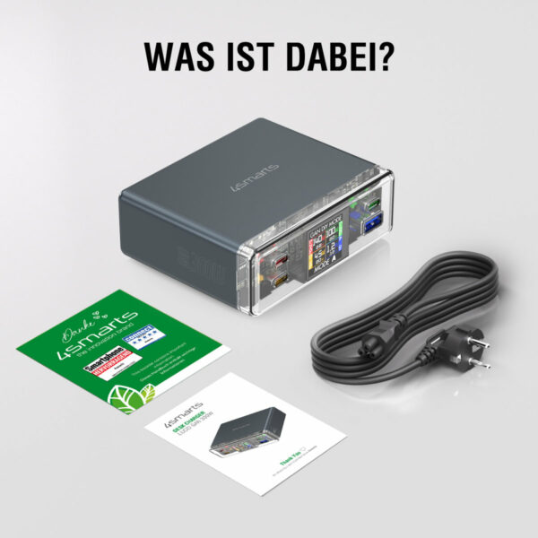 4smarts Desk Charger Lucid GaN DIY MODE 300W, spacegrau