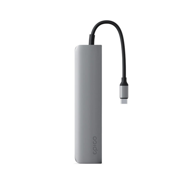 Epico 6in1 Aluminium Hub 8K with USB-C connector - space gray
