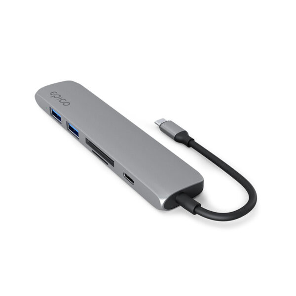 Epico 6in1 Aluminium Hub 8K with USB-C connector - space gray