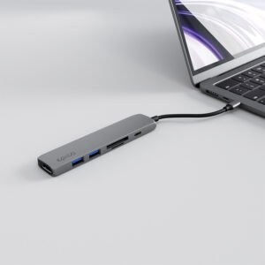 Epico 6in1 Aluminium Hub 8K with USB-C connector - space gray